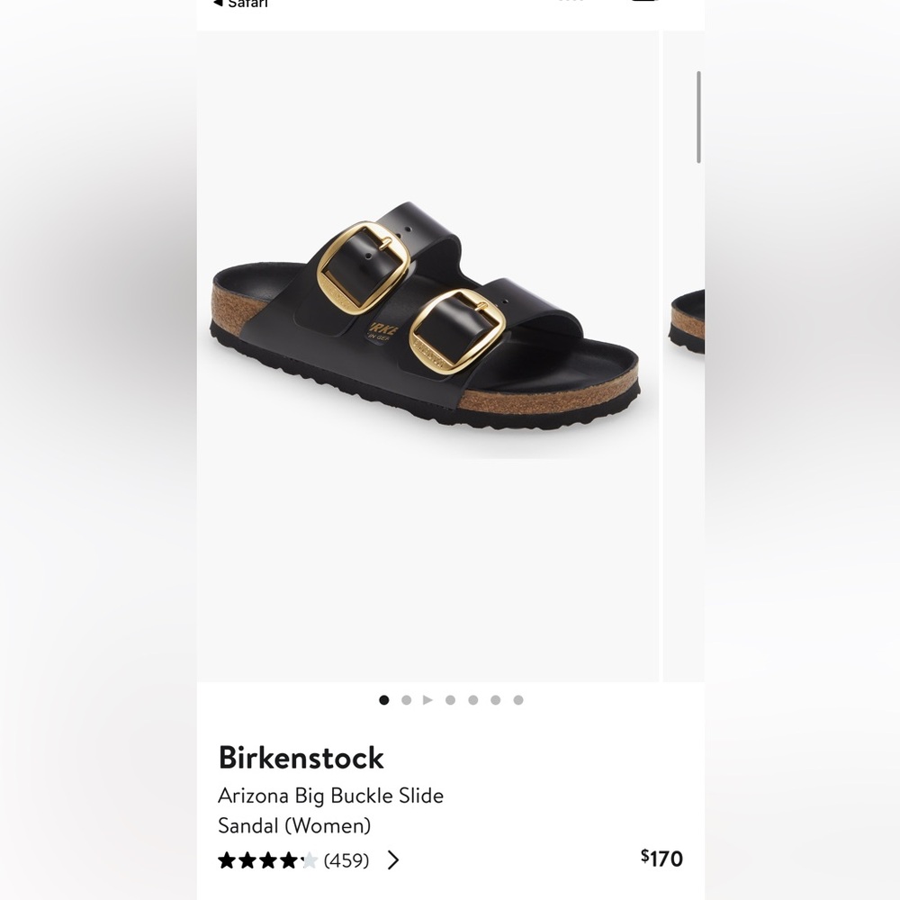 Birkenstock Patent Leather Big Buckle Sandals